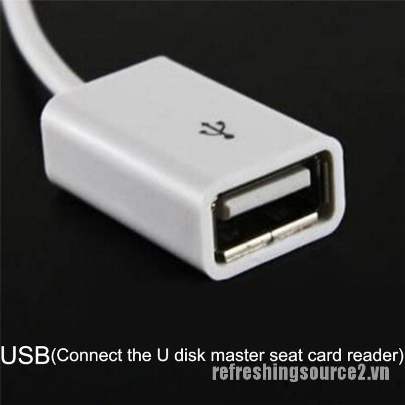 <ref2> 3.5mm Male AUX Audio Plug Jack To USB 2.0 Female Converter Cable Cord Car MP3