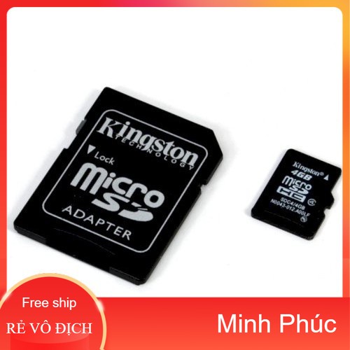 Thẻ nhớ Kingston 4G chính hãng bảo hành 5 năm-tray không hộp