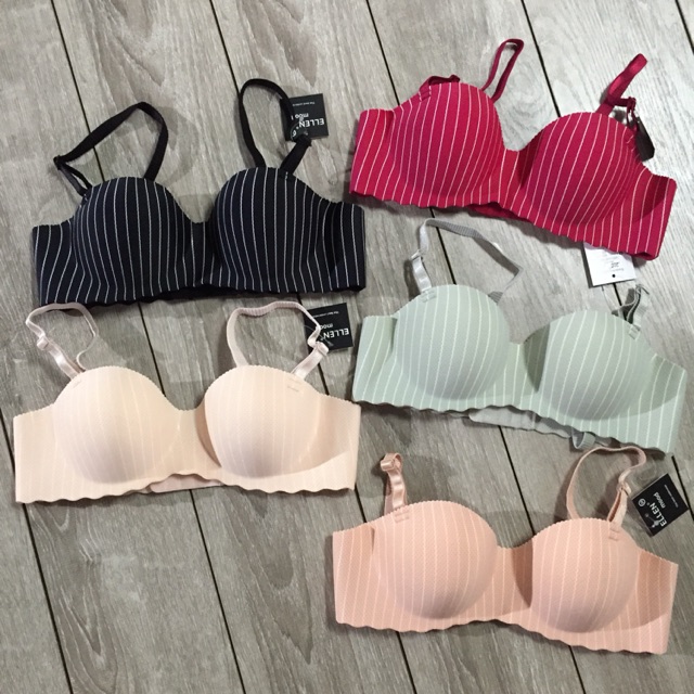 Áo ngực, áo lót su non không gọng thông hơi thoáng khí, siêu mềm mịn nâng nhẹ 2cm đủ màu Double T #ellen