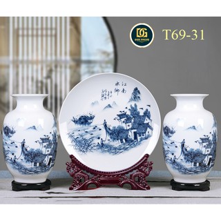 Bộ bình Gốm trang trí sang trọng