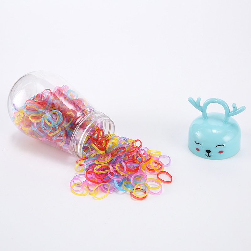 Chai thun cột tóc size nhỏ cho bé gái nhiều hình khác nhau sừng hươu