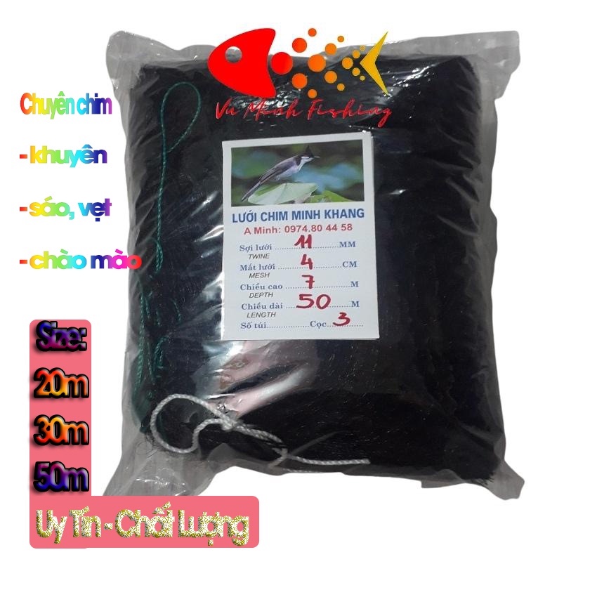 Lưới bẫy chim cao 7m dài 30m cao cấp