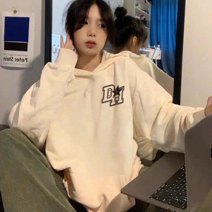 ZHELIHANGFEI Áo Hoodie Tay Dài Kiểu Dáng Trẻ Trung Dễ Phối Đồ