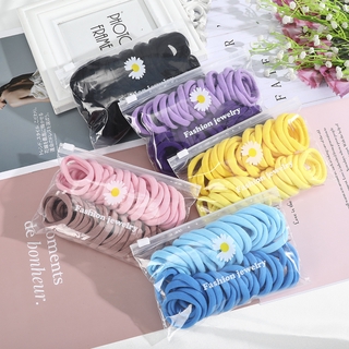 Set 50 Dây Buộc Tóc Co Dãn Đơn Giản Dành Cho Nữ