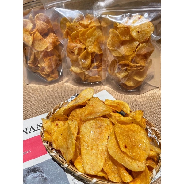 HCM khoai tây sấy- snack khoai Đà Lạt túi zip 200g vị mắm ớt hành
