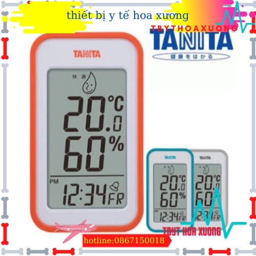 Nhiệt ẩm kế điện tử TANITA  Màu ghi/ cam.[thietbiytehoaxuong]