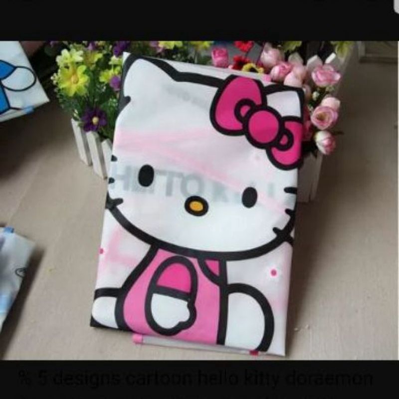 Tạp dề chống thấm nước hình Hello Kitty / Doraemon dễ thương