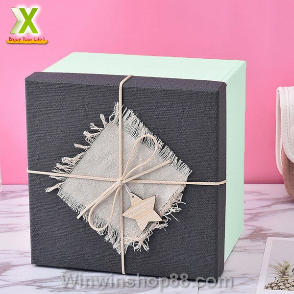 Hộp quà vuông dạng vintage sang trọng cao cấp - Muasamhot1208
