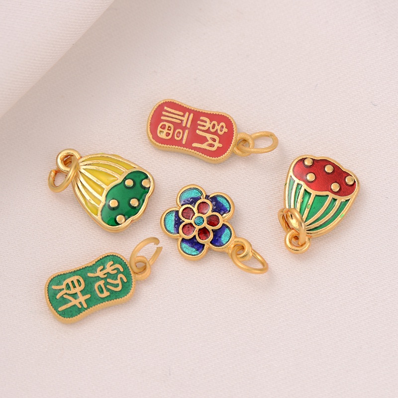 Mặt Trang Sức Vòng Tay/Mặt Dây Chuyền Thủ Công Màu Vàng Nhám 18K Chất Lượng Cao diy