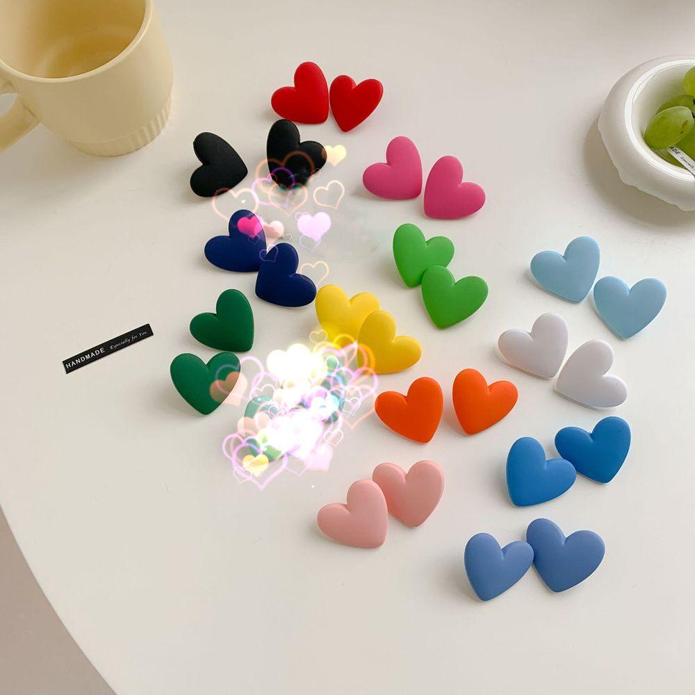 Bông Tai Hình Trái Tim Bằng Acrylic Thời Trang Cho Nữ OSIER1