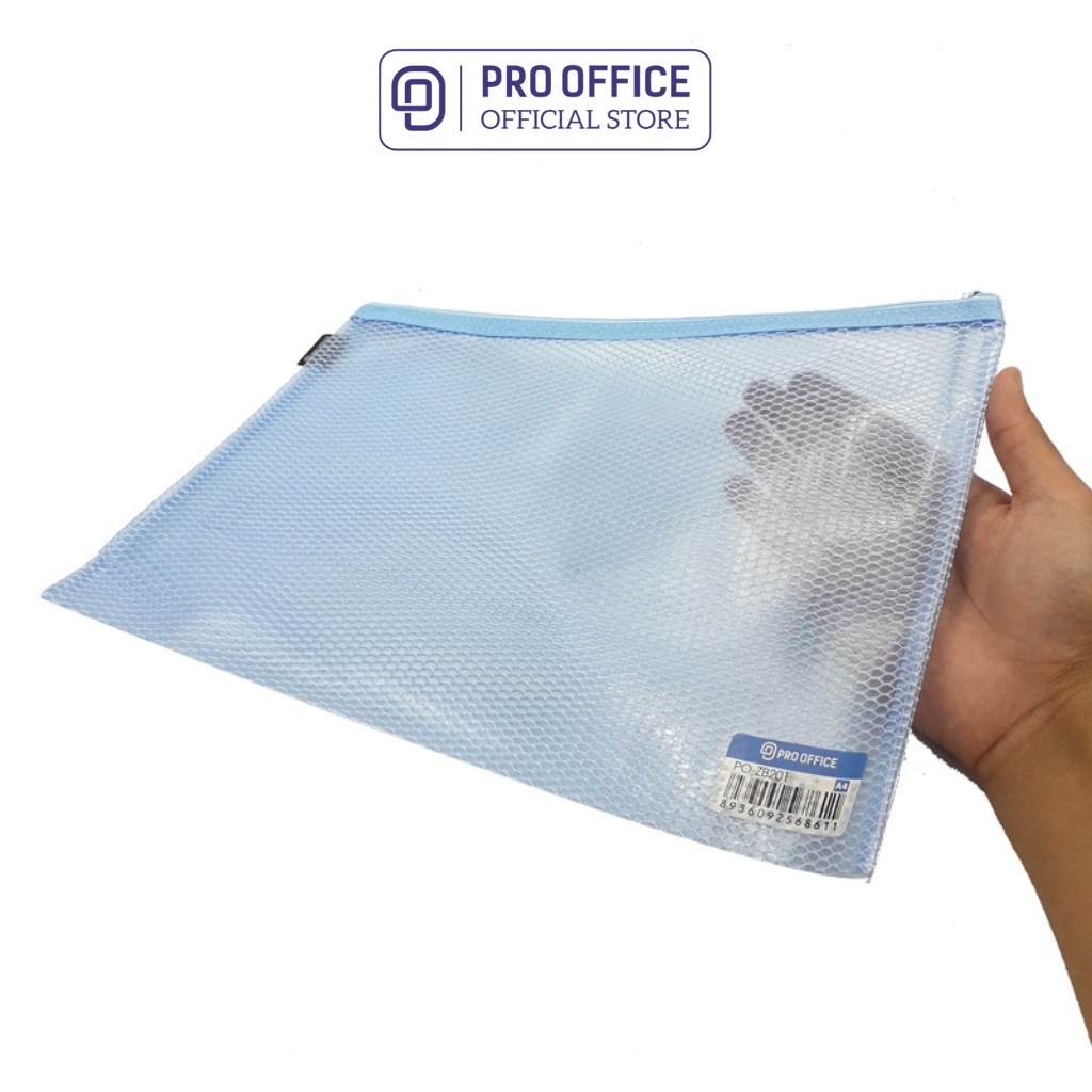 Túi Đựng Tài Liệu PRO OFFICE Thiết Kế Có Dây Kéo Tiện Lợi, Chất Liệu Nhựa Cao Cấp PO-ZB101/102/103