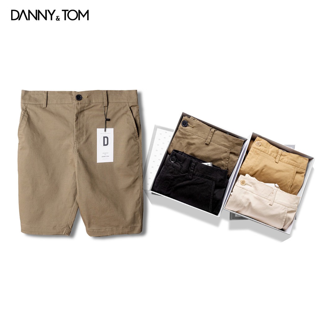 Quần Short kaki nam , Chất liệu kaki cotton cao cấp, Form regular , lưng sau thun độc đáo | DANNYTOM