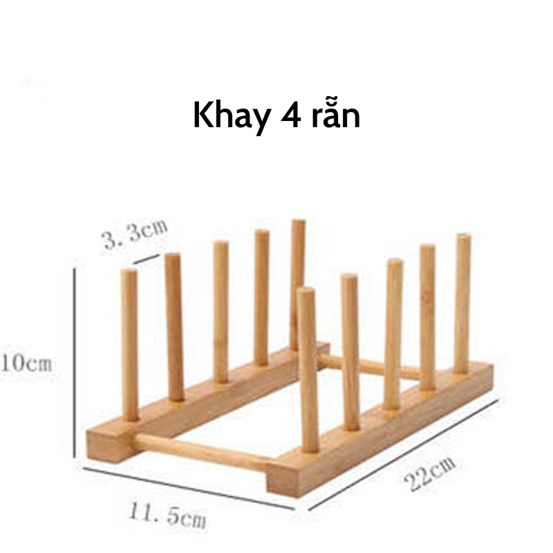 Khay đựng chén dĩa bằng gỗ tiện dụng
