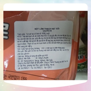 BỘT THẠCH HẠT SỒI  HÀN QUỐC( bột làm thạch} gói400g