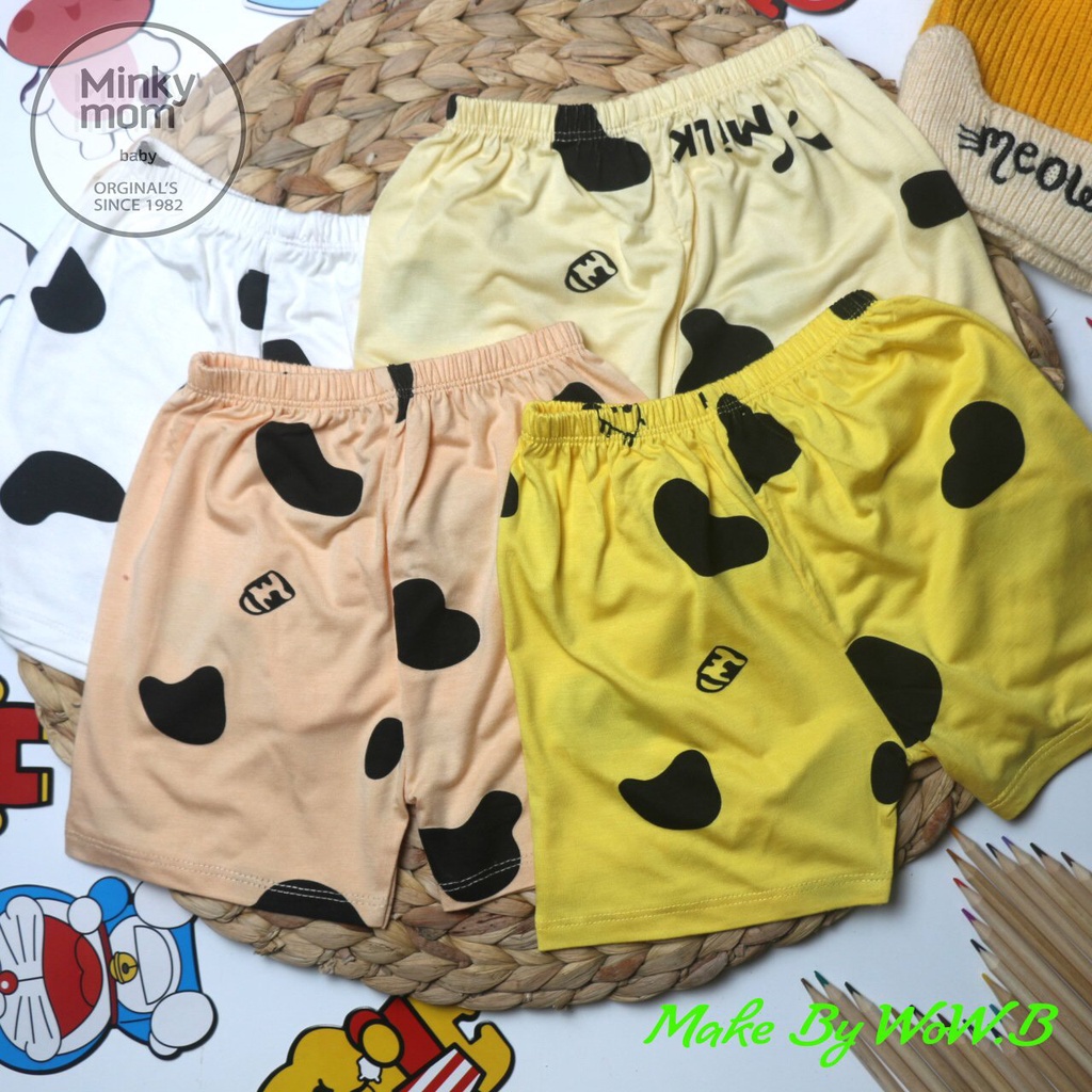 [LNN14] Bộ Cộc Tay Thun Lạnh MINKY MOM CÓ SIZE ĐẠI In Hình Toàn Thân Họa Tiết Bò Sữa, Mềm Mịn, Hàng Chuẩn Đẹp Cho Bé