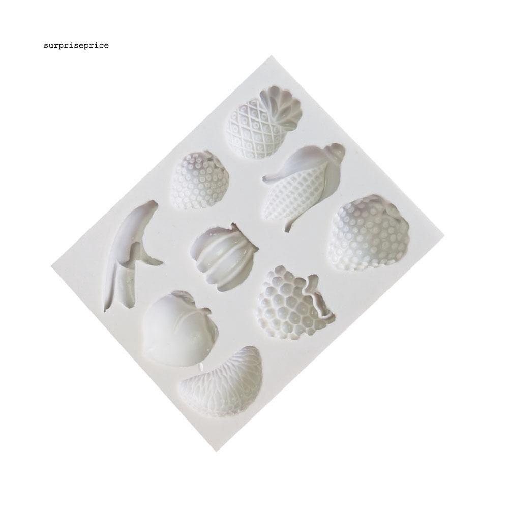 Khuôn làm bánh/ kẹo silicone hình trái cây đáng yêu DIY đa năng tiện lợi