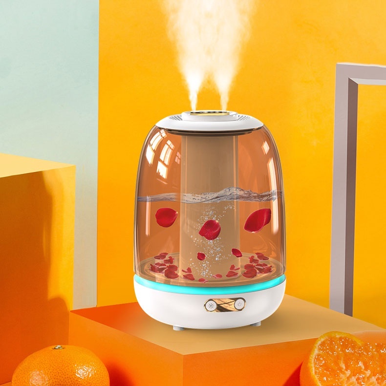 Máy phun sương tạo ẩm không khí xông tinh dầu humidifier x21 dung tích 3 lít có tích hợp đèn khay để tinh dầu thơm t02