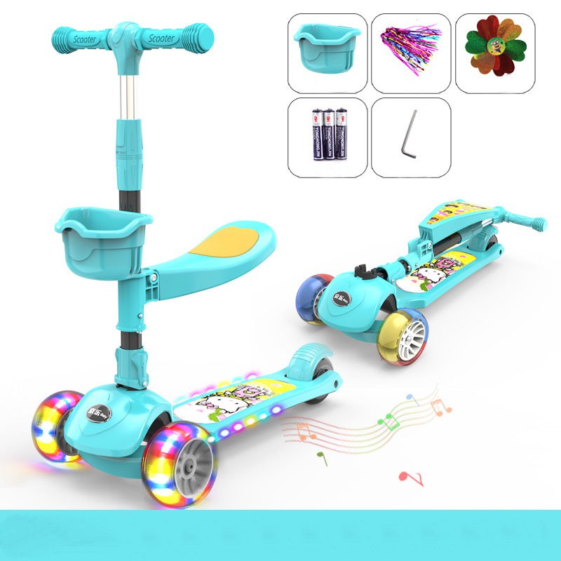 ✈️[Freeship] Xe trượt scooter YO-YO đa năng phát sáng cho bé từ 2 đến 12 tuổi - Xe thăng bằng có nhạc, ghế nhún cho trẻ