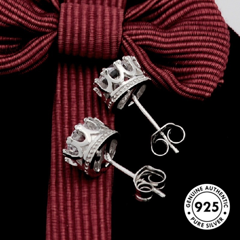 Bông Tai Mạ Bạc 925 Đính Đá Thời Trang