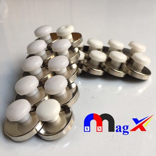 Nam Châm Đính Bảng Từ, Nút Chặn Giấy - D32 Bọc Sắt Mạ Inox - Bộ 10 Viên