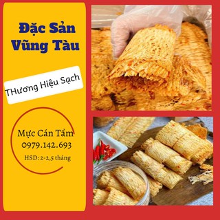 Mực cán tẩm nguyên miếng, tẩm gia vị- Đặc sản Vũng Tàu