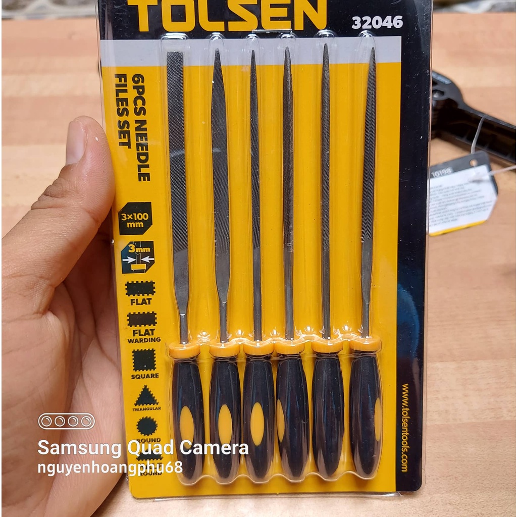 bộ 6 mũi dũa kim loại mini tolsen