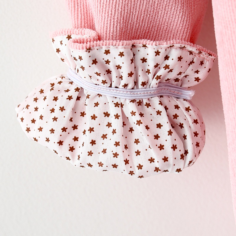 KIDBLUE Korean A Girl's Long-sleeved Lace Dress With A Bag