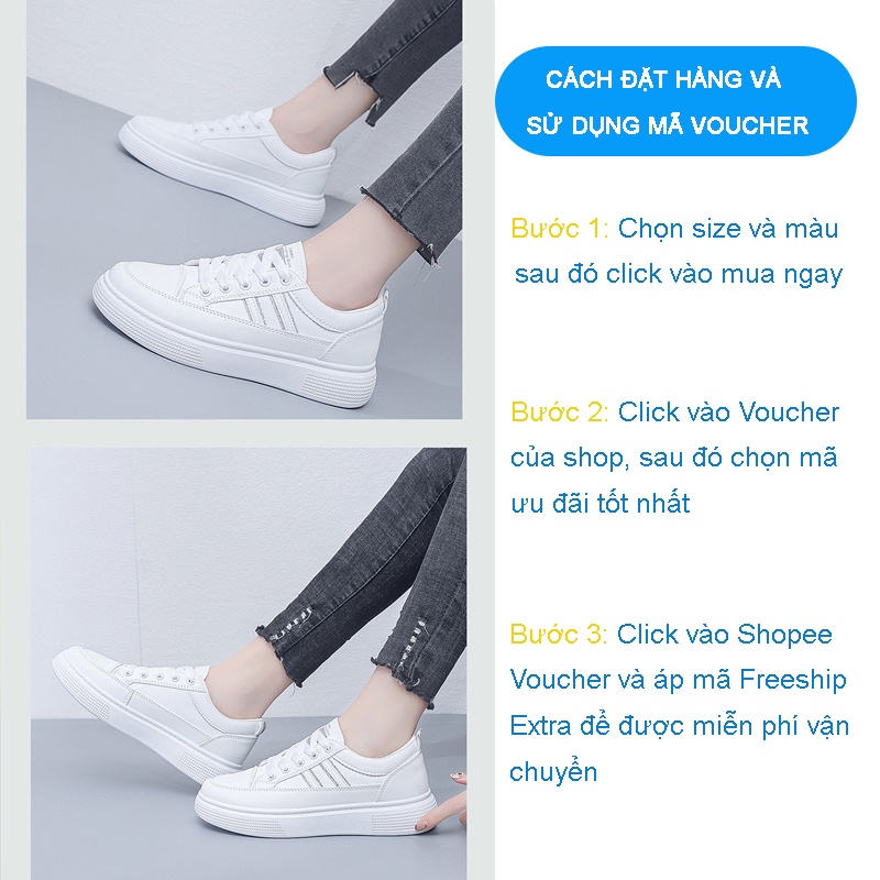 Giày Thể Thao Nữ Đế Bằng Phong Cách Thời Trang Hàn Quốc Đi Học Đi Chơi - GLF02