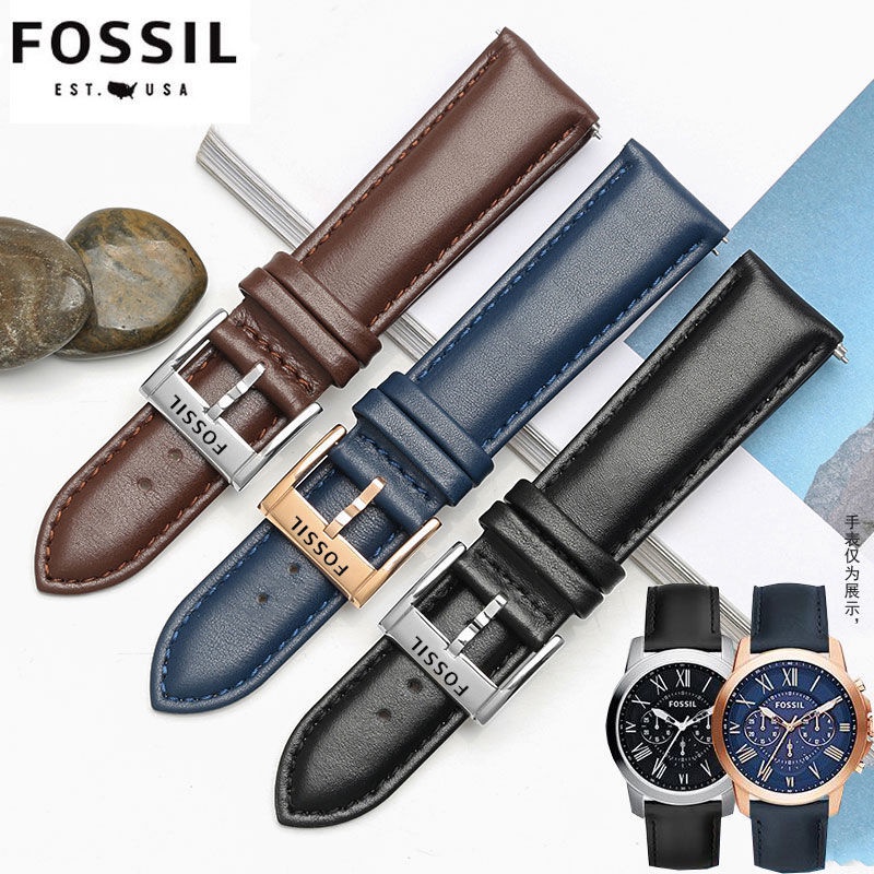 10-29✈Dây Đồng Hồ Đeo Tay Thời Trang Fossil FS4812 Dành Cho Nam305220 Vòng Tay Da Bò Dày 22mm