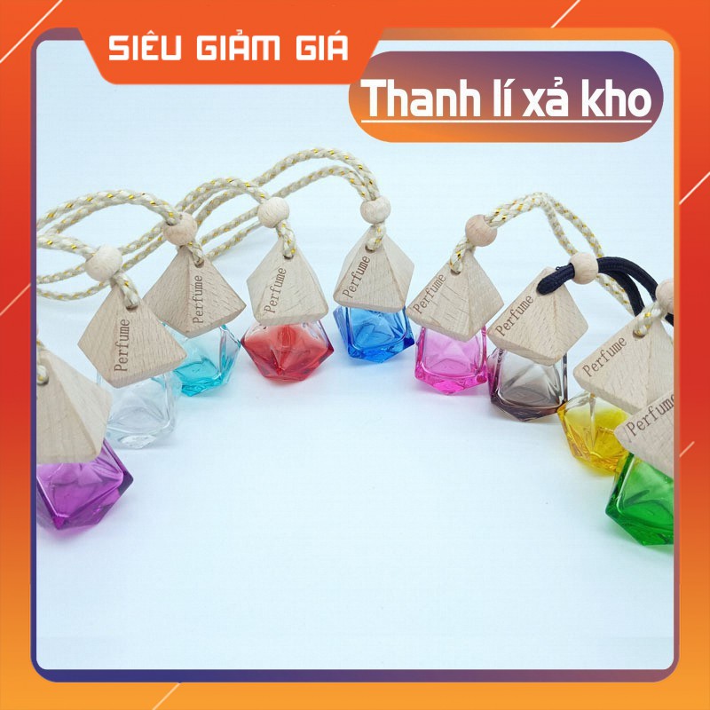 Lọ Đựng Tinh Dầu Lục Lăng Treo Xe Ô Tô - Vỏ Chai Tinh Dầu Thủy Tinh - Tinh Dầu Thơm Phòng - Khử Mùi Phòng - Tủ Quần Áo