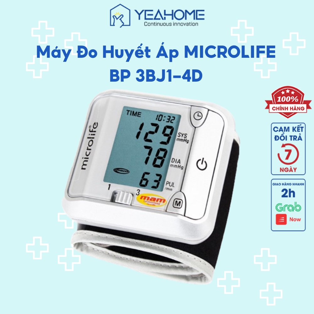 Máy Đo Huyết Áp Microlife BP 3BJ1-4D Bảo Hành 5 Năm Hàng Chính Hãng - YeahomeCare Saigon