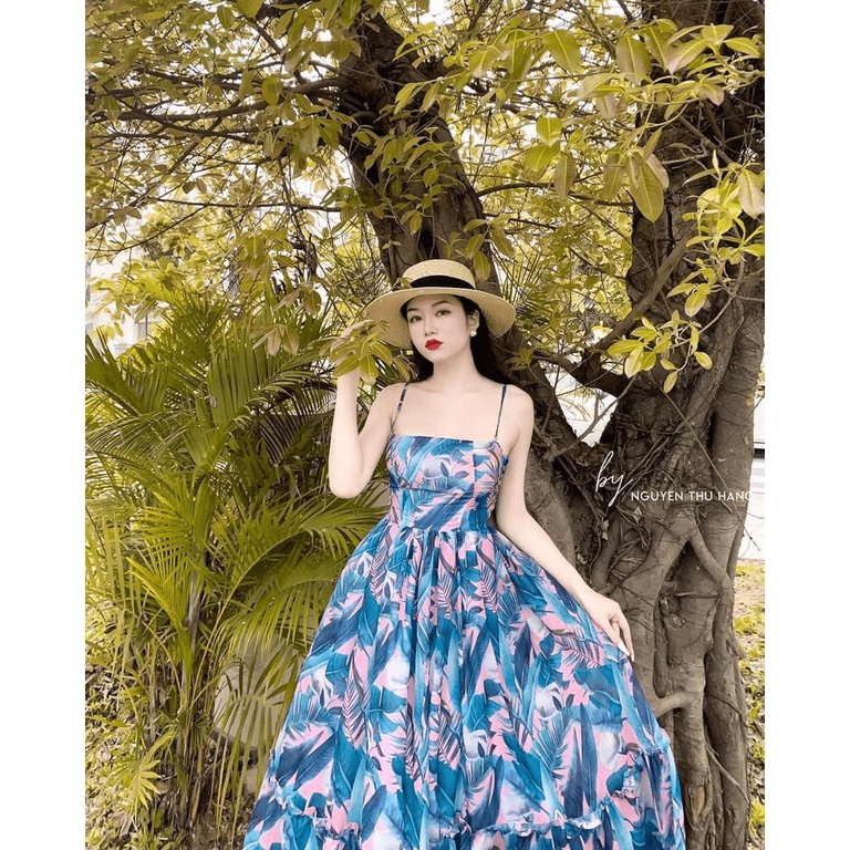 (FREE SHIP) FREE SHIP ĐẦM MAXI HAI DÂY SANG CHẢNH SIÊU HOT PU VALENTINNA
