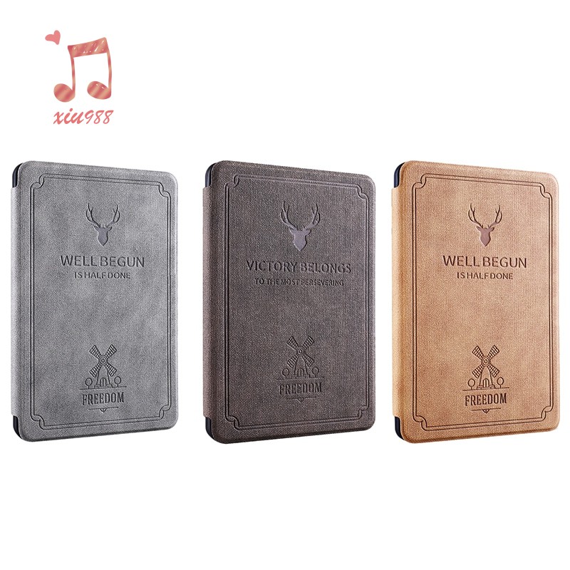 Soft Silicon Vintage Case for 6 Inch Amazon Kindle Paperwhite 4 10Th 2018 E-Book Cover Generation Gray