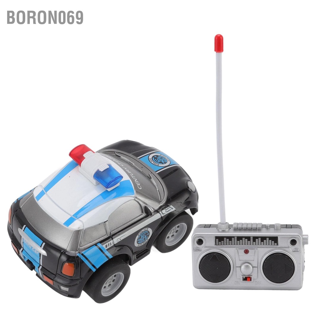 Ô tô điều khiển từ xa 1/43 Quy mô 4 chiều Điện không dây Phong cách hoạt hình tròn Cạnh nhựa Màu đen Mini RC Xe đồ chơi Boron069