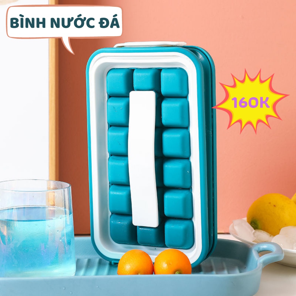 Khay Làm Đá Viên , Bình Làm Đá Thông Minh Cao Cấp , Khay Làm Đá Viên Silicon Lạnh Siêu Nhanh ATILA SHOP