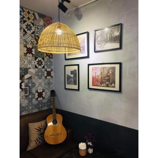 [ Hạ giá ] Đèn tre đèn mây tre đèn lồng tre size to 45*35cm