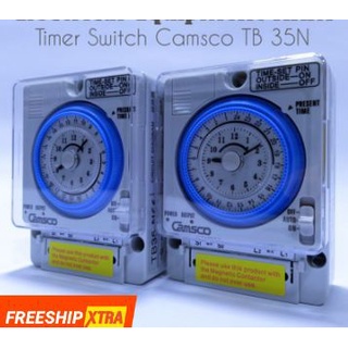 Bộ Rơ le hẹn giờ cơ-tắt bật điện, hẹn thời gian thực Camsco TB35-N thời gian thực, công tắc thời gian