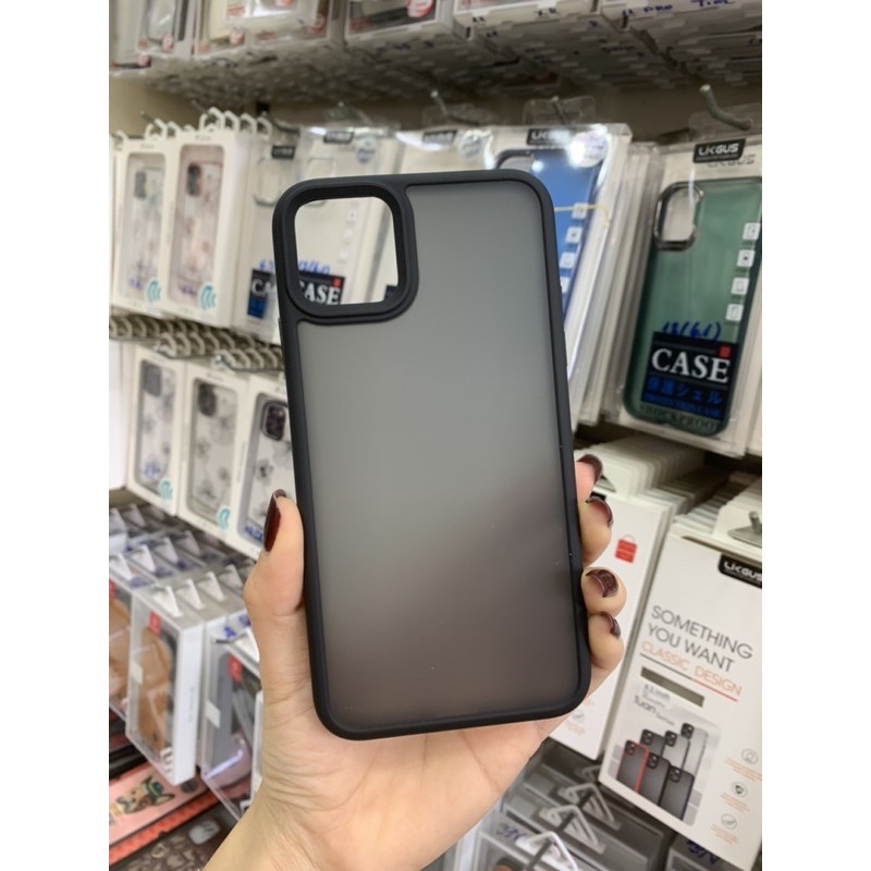 Ốp Lưng Nhám Mờ Viền Màu Chống Sốc LIKGUS Iphone 11/11 Pro/11 Pro Max - Hàng Chính Hãng