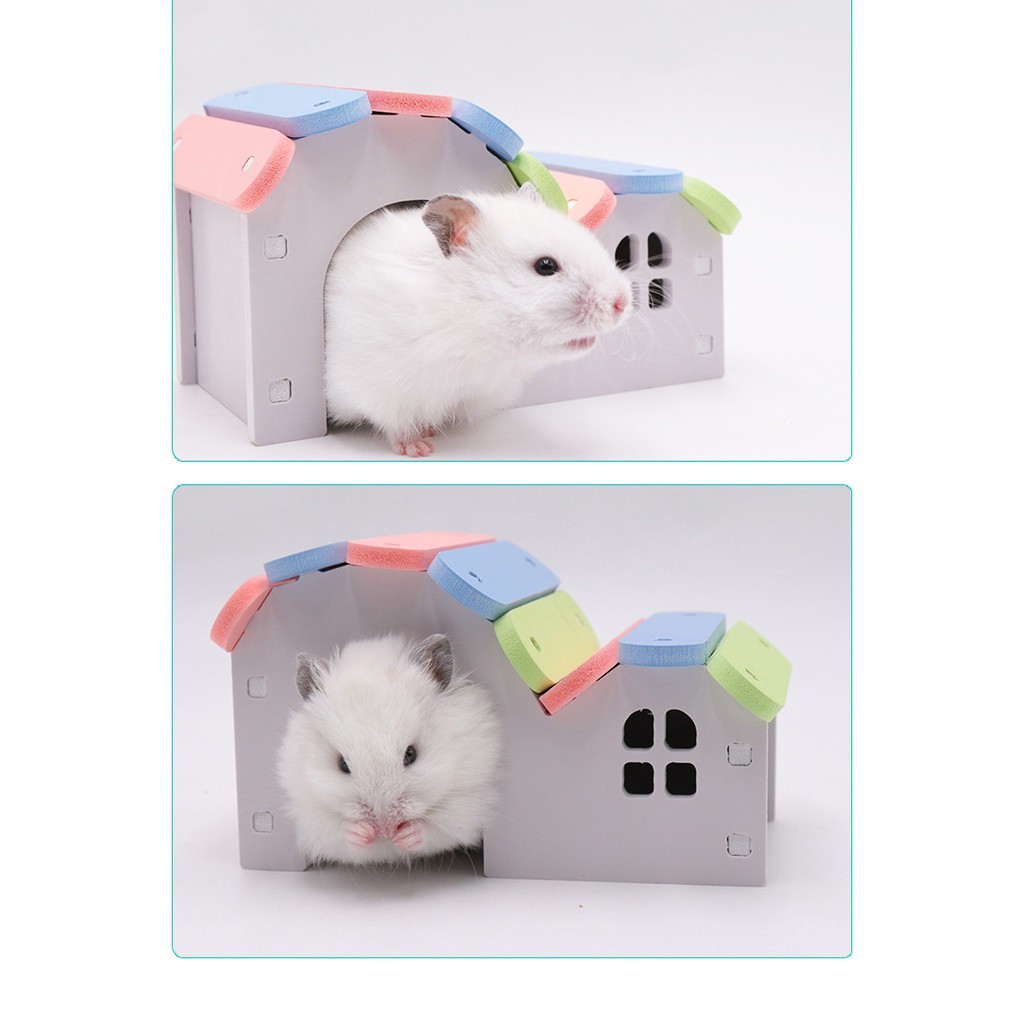 Nhà gỗ cầu vồng cho Hamster