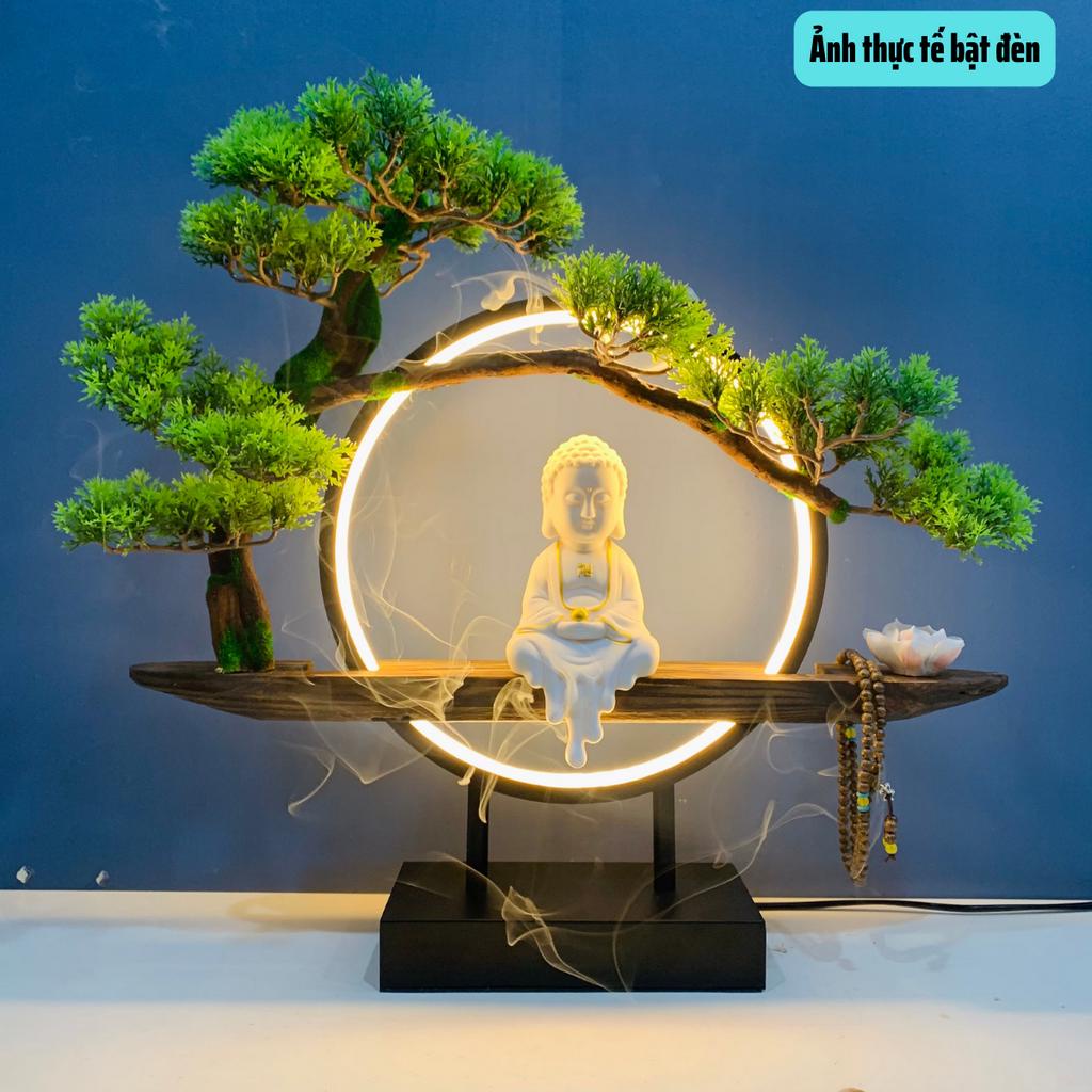 Tượng phật Adida có vòng đèn Led sáng đẹp T05