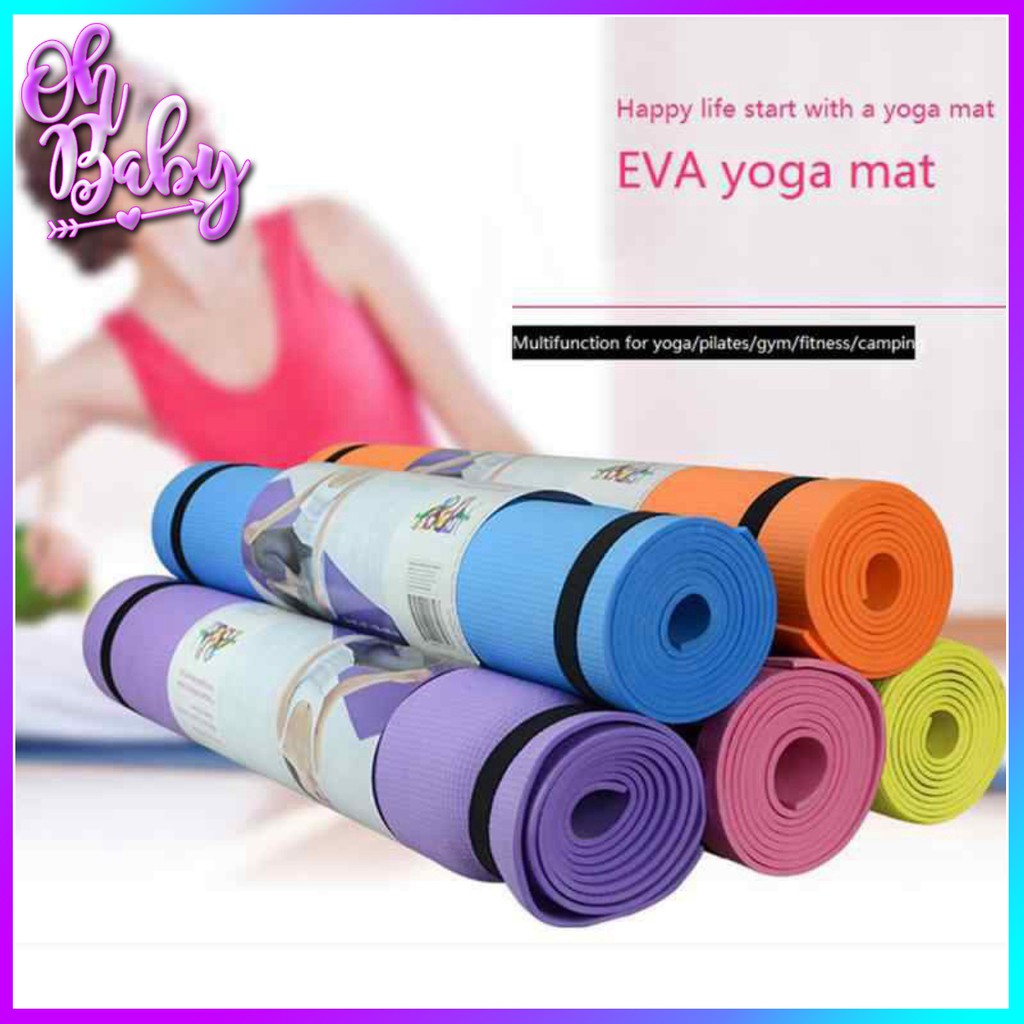 📢 Thảm Tập Yoga/Gym/Thể Dục TPE 6mm 1 Lớp Đài Loan Êm Ái, Siêu Bám, Chống Trượt Tốt  [ Oh Baby ]
