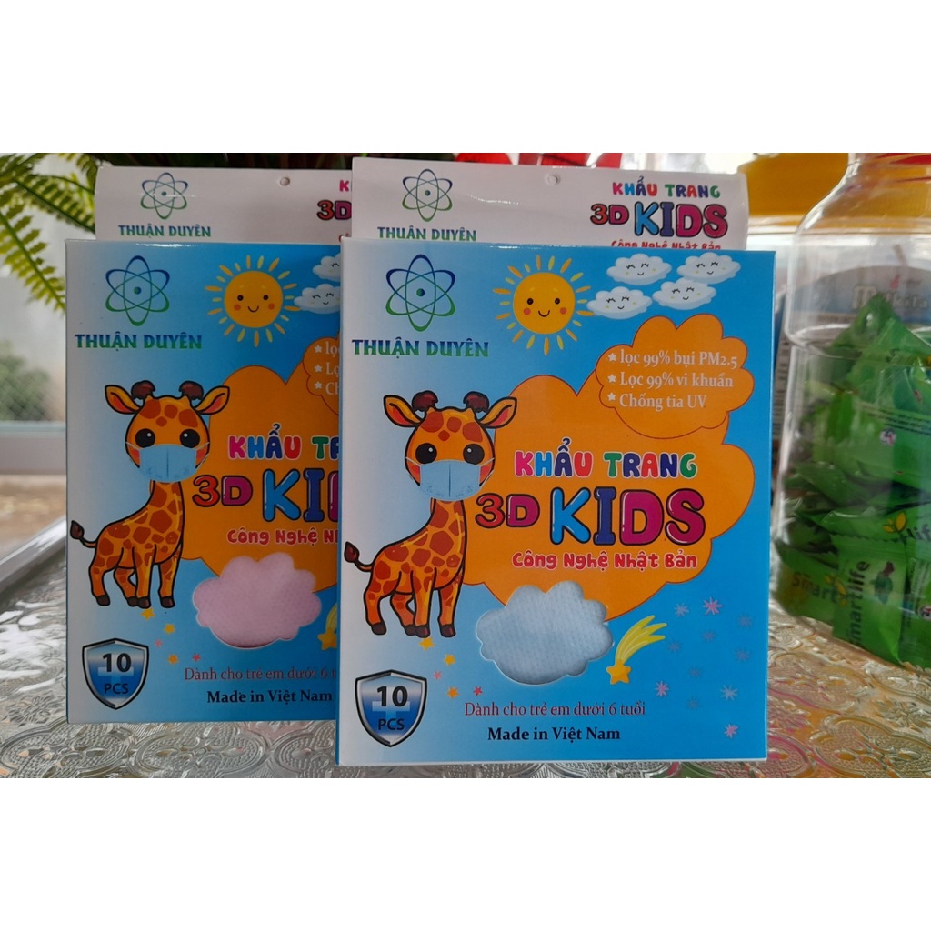 KHẨU TRANG CHO BÉ 3D KIDS (hộp 10 cái)