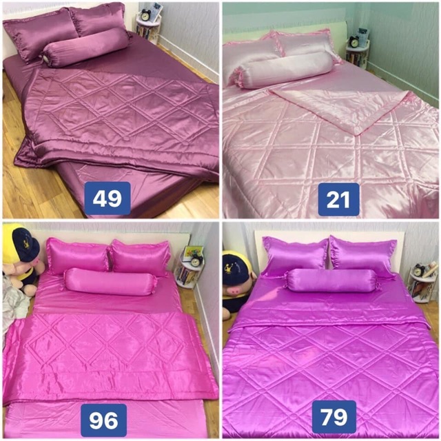 Bộ ga phi lụa m6( 2 bao nằm, 1 bao ôm, 1 drap) | BigBuy360 - bigbuy360.vn