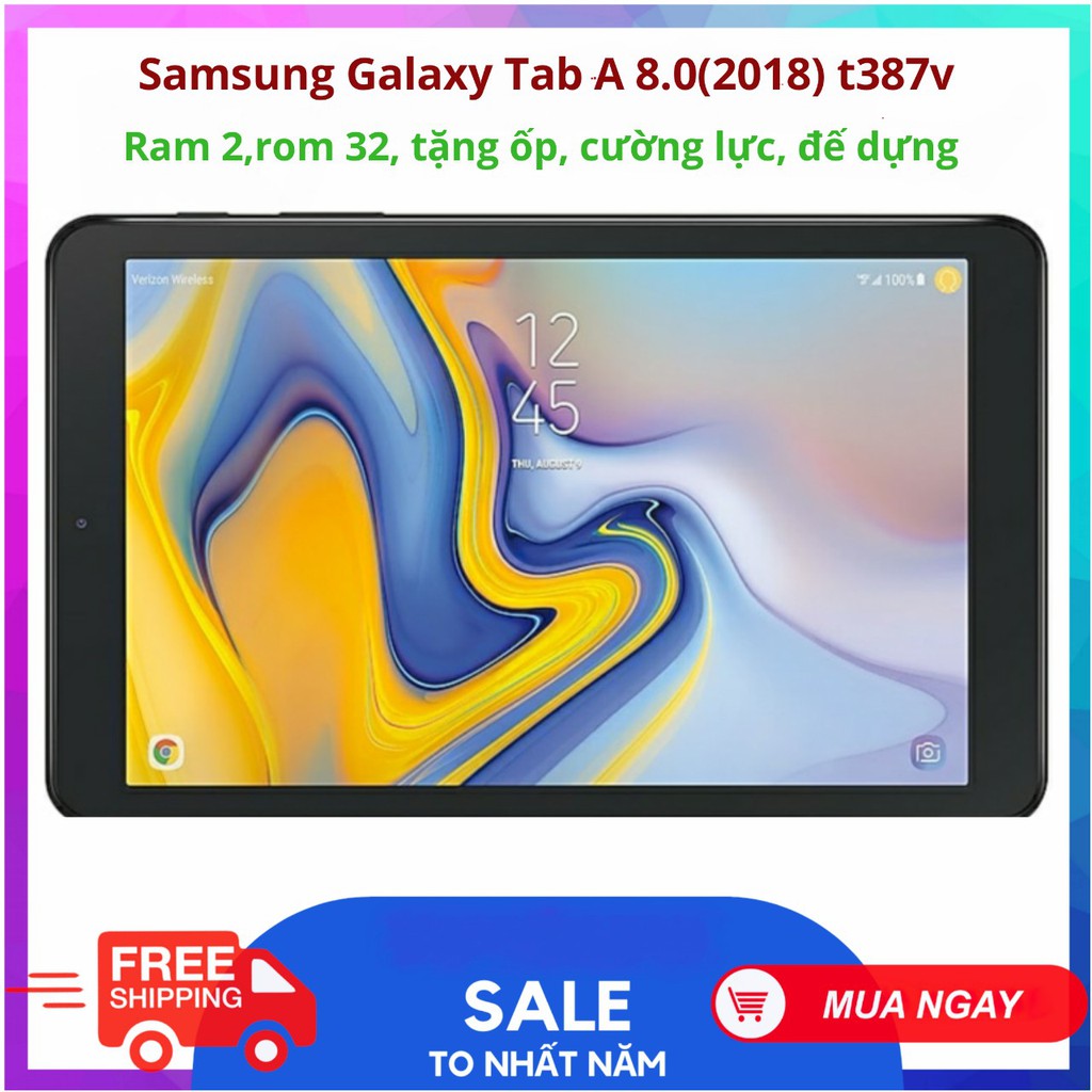 Máy Tính Bảng Samsung Galaxy Tab A 8 8.0 2018 2GB RAM 32GB Android 8.1 T387V hàng Mỹ zin, hỗ trợ sim 4G, tặng đế dựng, ố | WebRaoVat - webraovat.net.vn