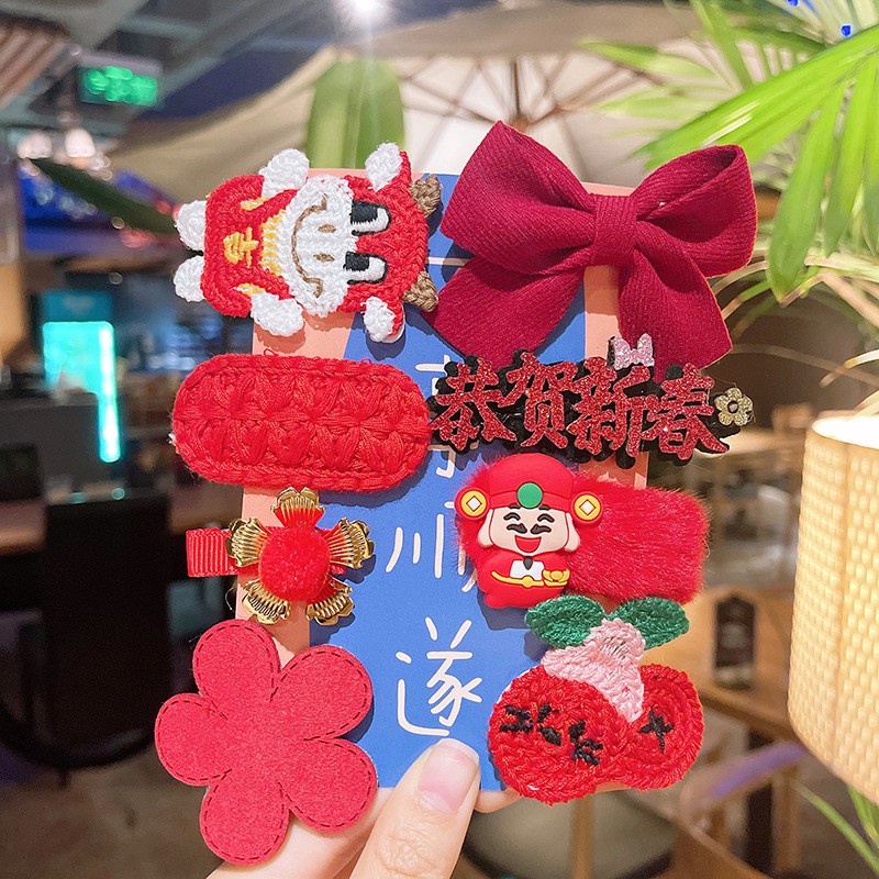 Set Phụ Kiện Cài Tóc Phong Cách Trung Hoa Xinh Xắn Cho Bé Gái