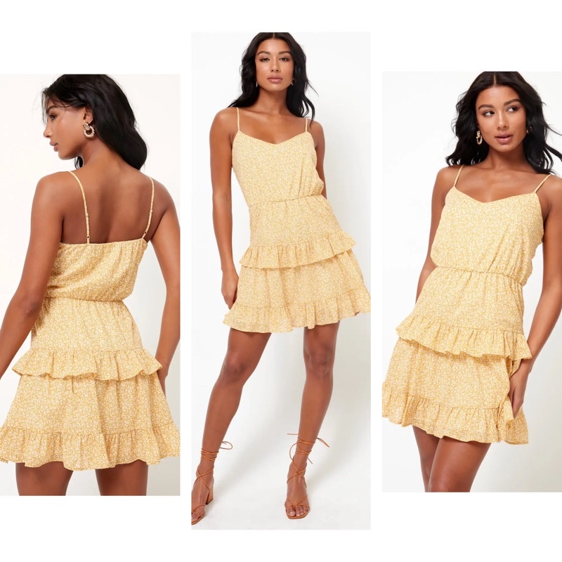 Đầm Xoè Hoa Dây Chiffon 2 Tầng 2 Lớp LUSH