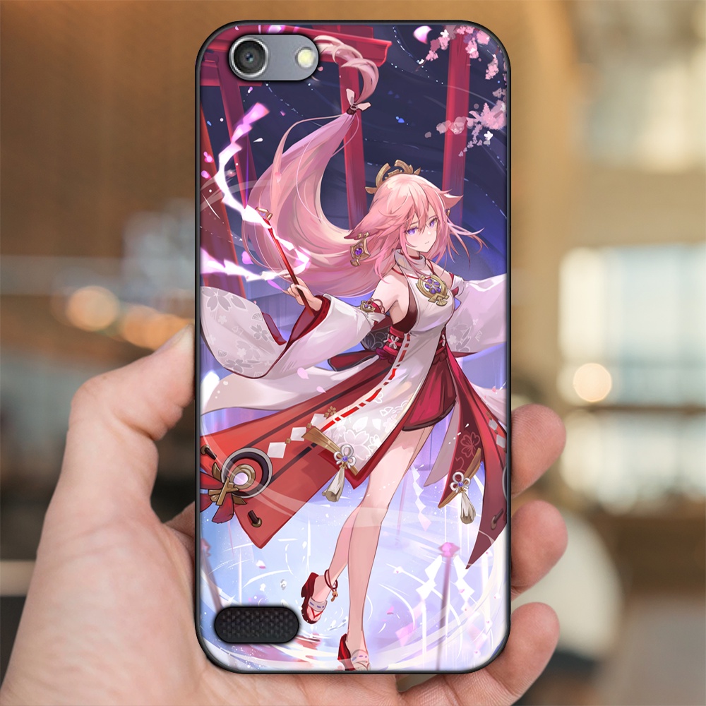 Ốp lưng Oppo A33 Neo 7 viền đen in hình Yae Miko Genshin Impact