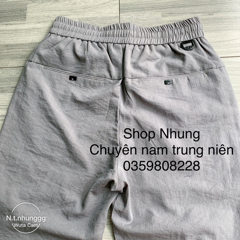 Quần short đũi nam trung niên ống suông đũng dài chất đẹp không nhăn không nhàu