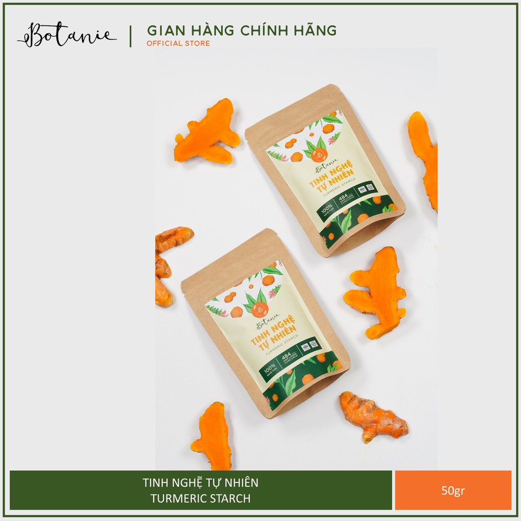 [50GRAM] Tinh Bột Nghệ Tự Nhiên Botannie - 100% tinh nghệ tự nhiên - Có thể dùng đắp mặt nạ