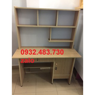 Bàn học sinh - bàn học liền kệ 1m2 màu kem sữa , giao hàng nhanh HCM